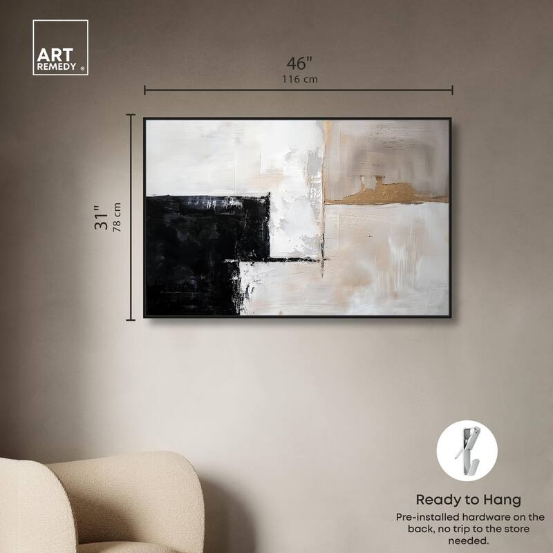 Black Dust and White Ash II Canvas by Art Remedy