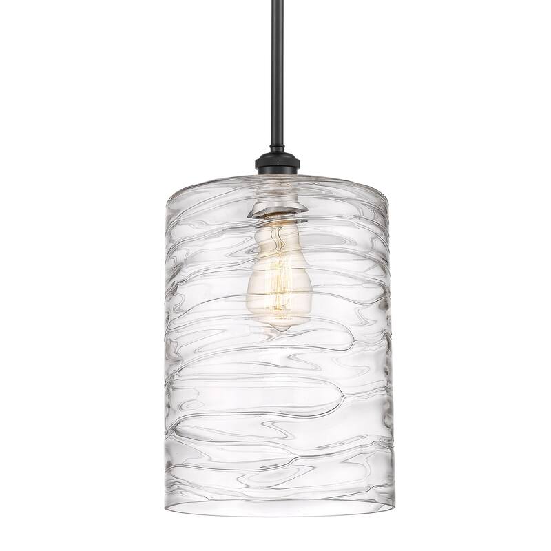 Innovations Lighting 516-1S-14-9-L Cobbleskill Pendant Cobbleskill 9" - Deco Swirl / Matte Black