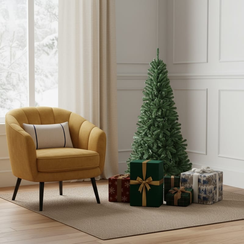 HomeRoots 5' Full Fir Christmas Tree - Green - 32.00 in. x 60.00 in. x 32.00 in. - Green - 5 Foot