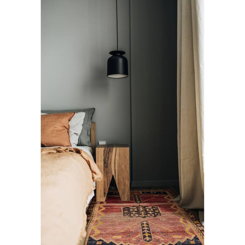 ECARPETGALLERY Hand-knotted Melis Vintage Red Wool Rug - 4'4 x 6'11