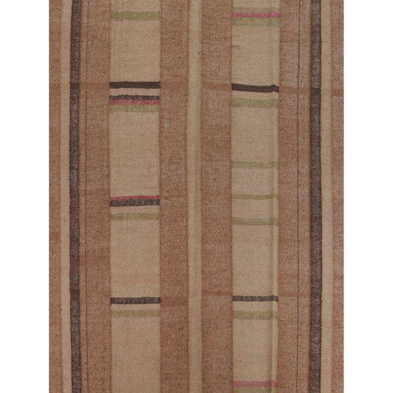 Hand Woven Oriental 100% Jute Carpet Southwestern Modern Brown Kilim Area Rug - 9' 10'' X 8' 4''