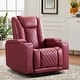 preview thumbnail 2 of 18, Electric Power Theater Recliner Chair with USB Ports and Cup Holders Red