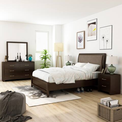 Furniture of America Yra Farmhouse Walnut 5-piece Bedroom Set