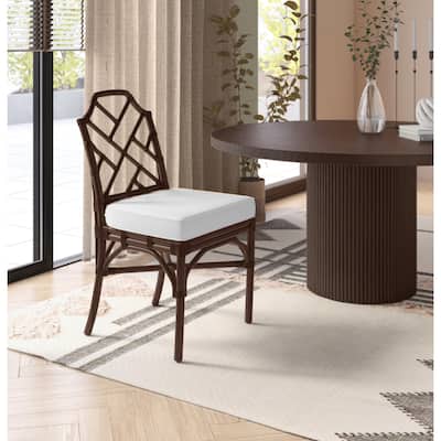 NPD Furniture Kara Rattan Dining Side Chair (Set of 2)