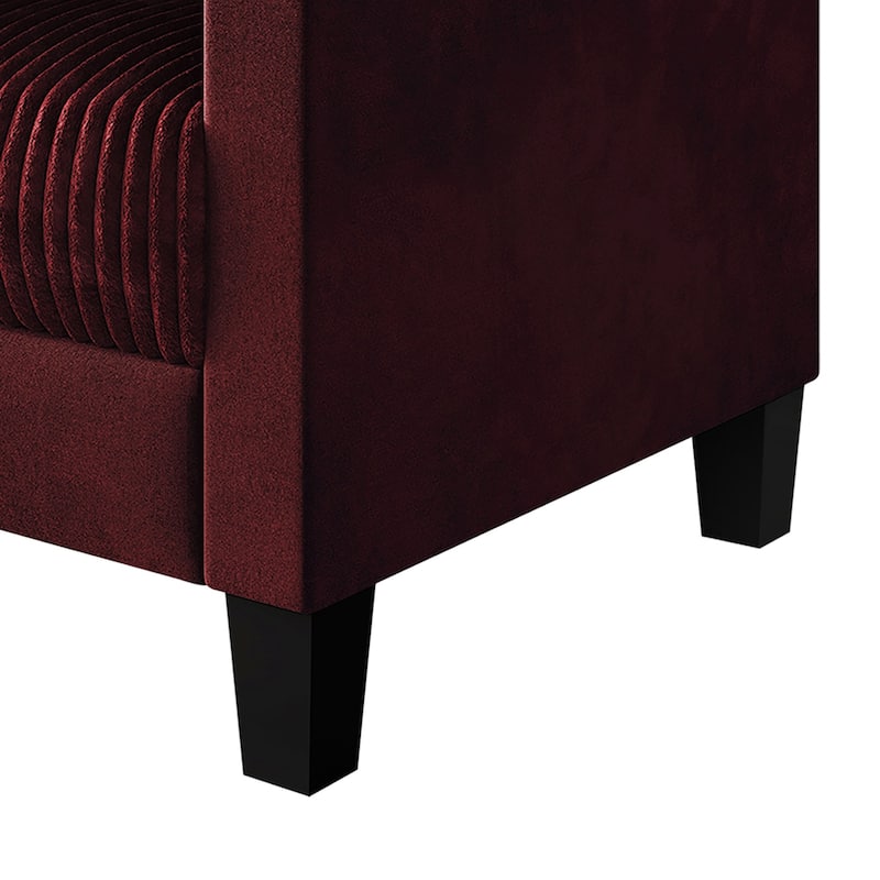 CraftPorch Corduroy Mid-Century Modern Velvet Upholstered Sofa