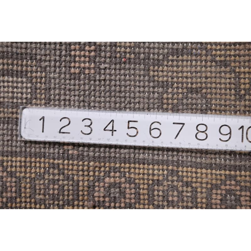 All-Over Grey Oushak Indian Area Rug Handmade Wool Carpet - 9'0"x 11'9"