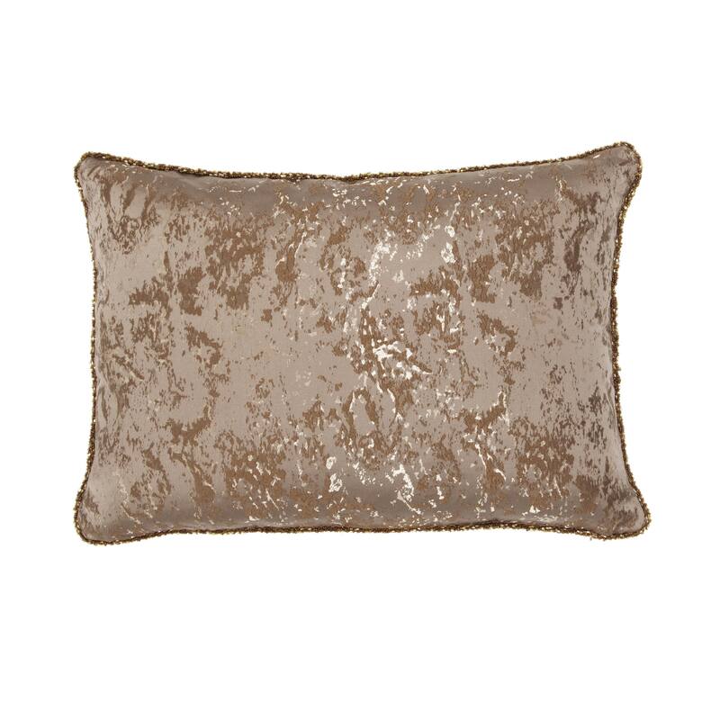 Villa by Classic Home Mica Woven Fabric Throw Pillow - 14x20 - Brown