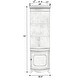 preview thumbnail 5 of 15, Dowling 24 in. W x 73 in. H Quarter Round Wood Corner Cabinet with 3 Open Shelves and 1 Lower Storage Cabinet