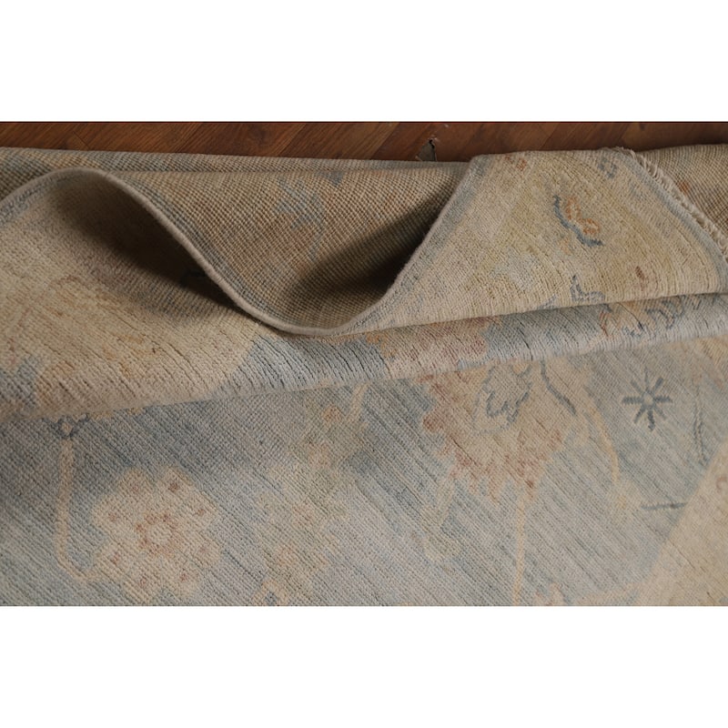 Vegetable Dye Oushak Turkish Runner Rug Hallway Handmade Wool Carpet - 5'3"x 16'0"