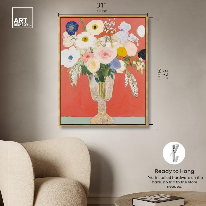 Anemones in a Vase II Canvas by Art Remedy