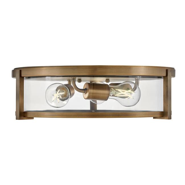 Hinkley Lighting Lowell 3 Light 16" Wide Flush Mount Drum Ceiling