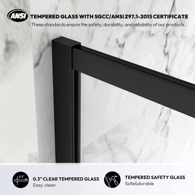 Miseno MSD-PUEN-3478-GP Puente 78" High x 34" Wide Framed Shower