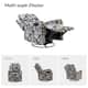 Arlette Contemporary Floral Manual Swivel Recliner with Tufted Back