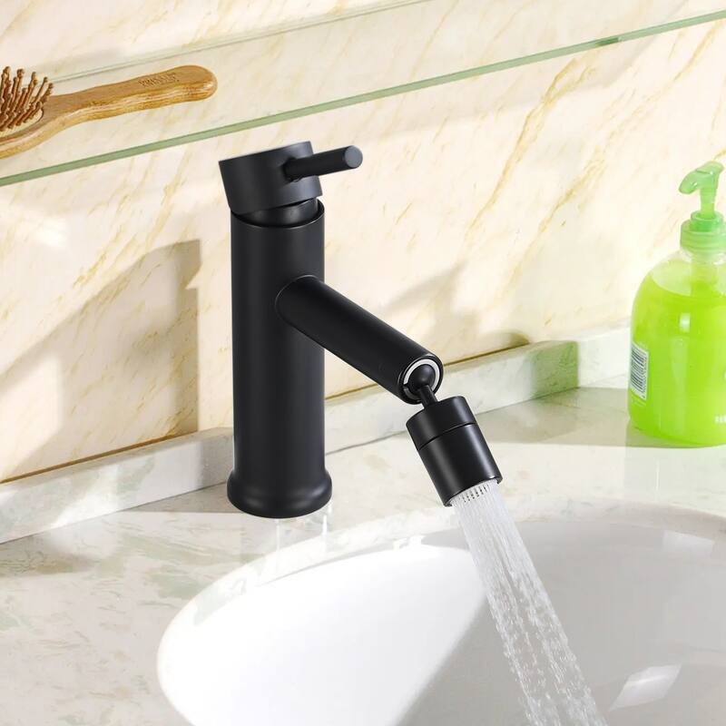Topcraft Single Handle Bathroom Sink Faucet with 360° Swivel Faucet