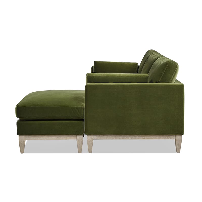 Knox 89" Performance Velvet Reversible Chaise Sectional Sofa