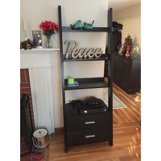 Cuccino 69 Inch Ladder Bookcase With Storage Drawers Free Read More