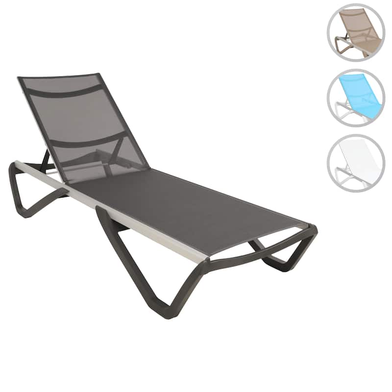 Furnish Theory Seabreeze Deck Patio Sunlounger Sun Lounger Lounge Chair Sling Chaise Lounger (Various Frame & Mesh Colors)