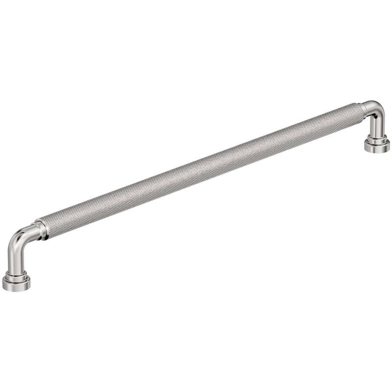 Amerock BP37688 Collet 12-5/8" Center to Center Knurled Handle Cabinet - Polished Nickel