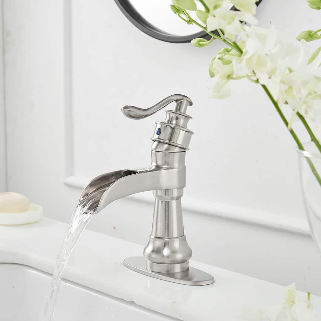 Vessel Sink Centerset Nickel Bathroom Faucet