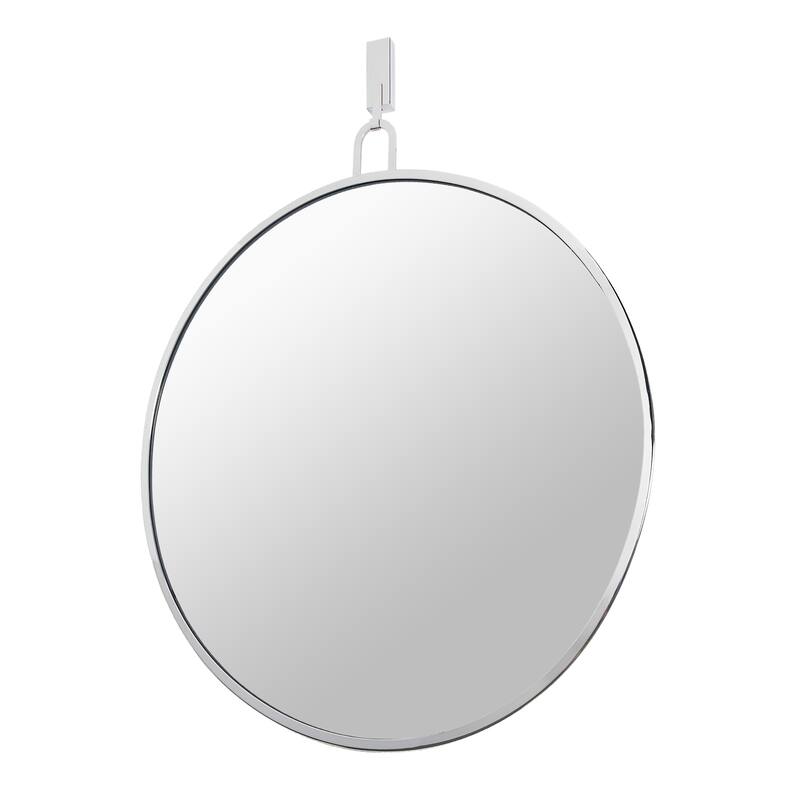 Varaluz Stopwatch Round Accent Mirror - 30"W x 30"H - Polished Nickel