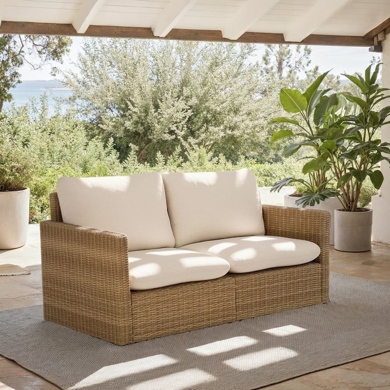 SAFAVIEH Outdoor Patio Furniture Emma Sofa - 66"W x 32"D x 30"H