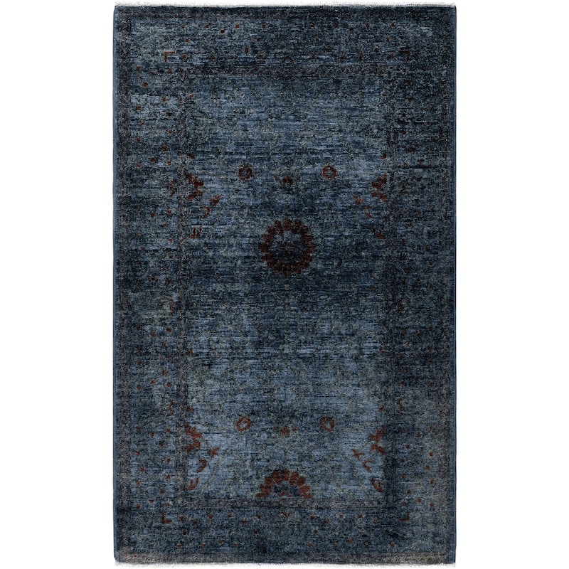 Overdyed One-of-a-Kind Hand-Knotted Area Rug - Char - 3' 0" x 5' 2"