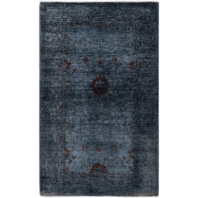 Overdyed One-of-a-Kind Hand-Knotted Area Rug - Char - 3' 0" x 5' 2"