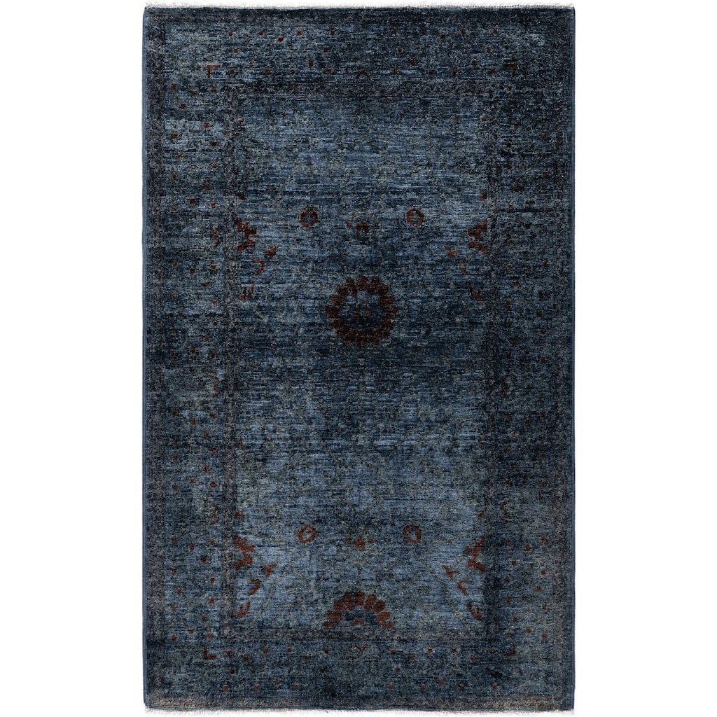 Overdyed One-of-a-Kind Hand-Knotted Area Rug - Char - 3' 0" x 5' 2"