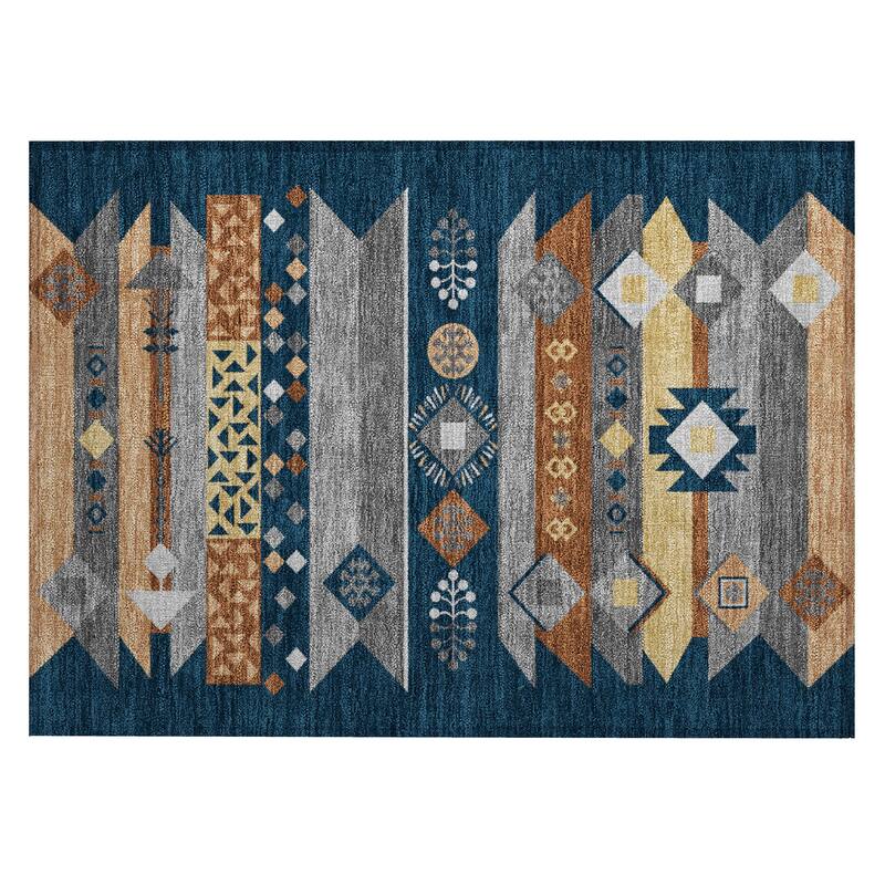 Machine Washable Indoor/ Outdoor Global Tuca Chantille Rug