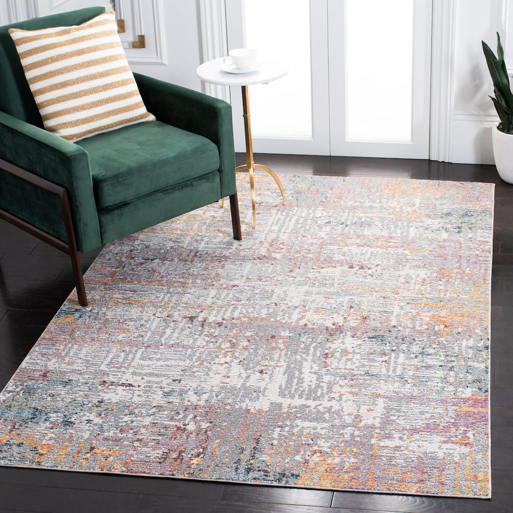 SAFAVIEH Crystal Rafaelle Modern Abstract Distressed Rug