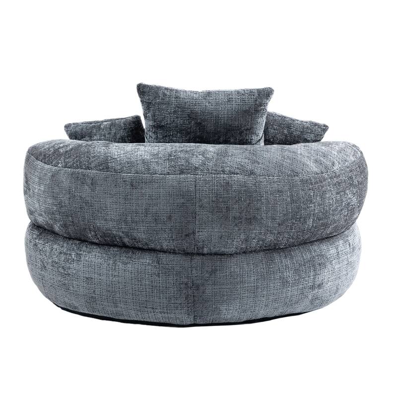 Comfort Lounger High Back Bean Bag Chair Couch With Three Pillows
