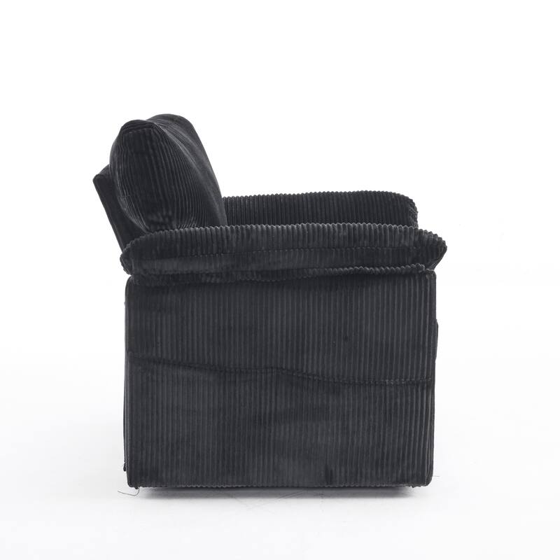 33 Inch Oversized Swivel Chenille Lounge Chair - Comfortable Rotatable Single Sofa Chair for Small Spaces