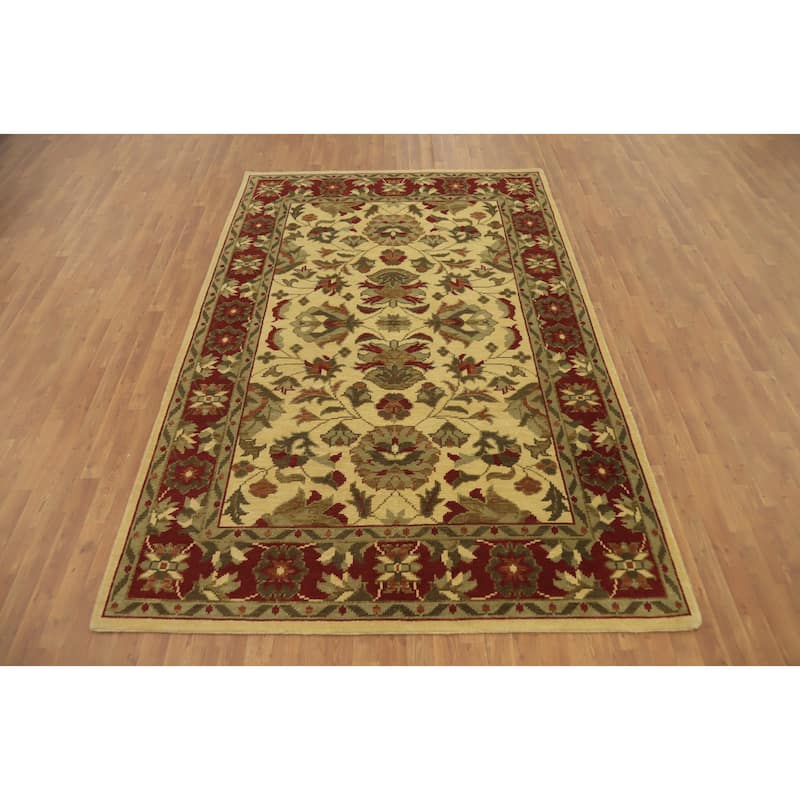 Floral Indian Area Rug 7x10 - 9' 10'' X 6' 6''