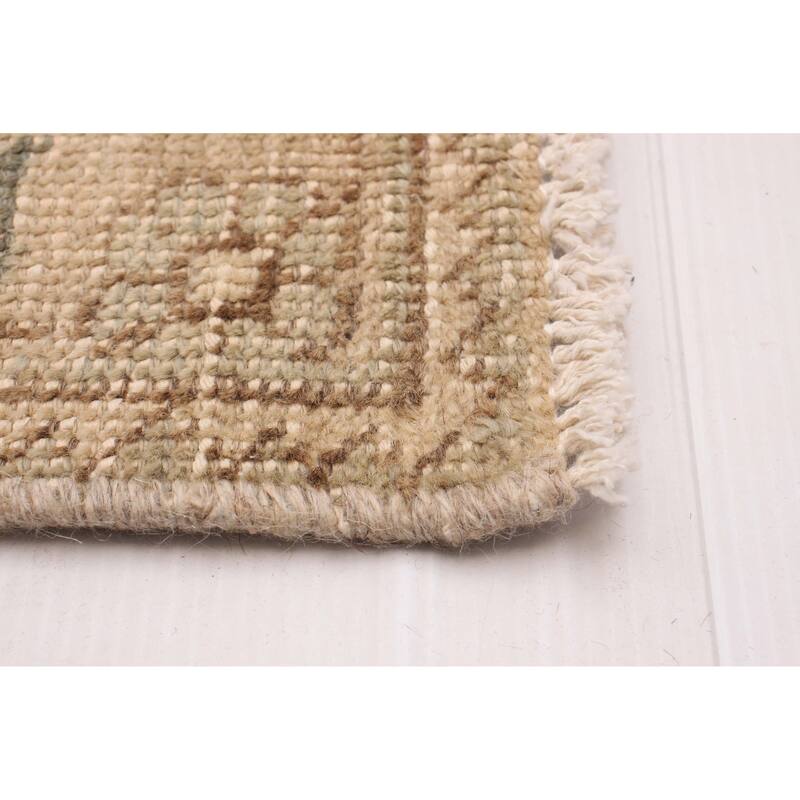 ECARPETGALLERY Hand-knotted Antalya Vintage Khaki Wool Rug - 9'8 x 12'8