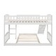 preview thumbnail 8 of 11, Multifunction Twin Over Twin Bunk Bed With Slide and Ladder,White