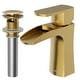 preview thumbnail 1 of 11, Karran Kassel Single Hole Single Handle Basin Bathroom Faucet with Matching Pop-up Drain Brushed Gold