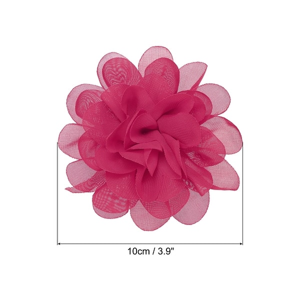 10 Appliques/fleurs En Chiffon Vert Néon - 3.9 Cm, Pour Couture Et Décoration, Neuf