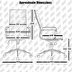 preview thumbnail 2 of 8, Tan Modern Designer Ribbed PU Leather Tilt Adjustable Chair For Conference Room Adjustable Height Work Task Executive