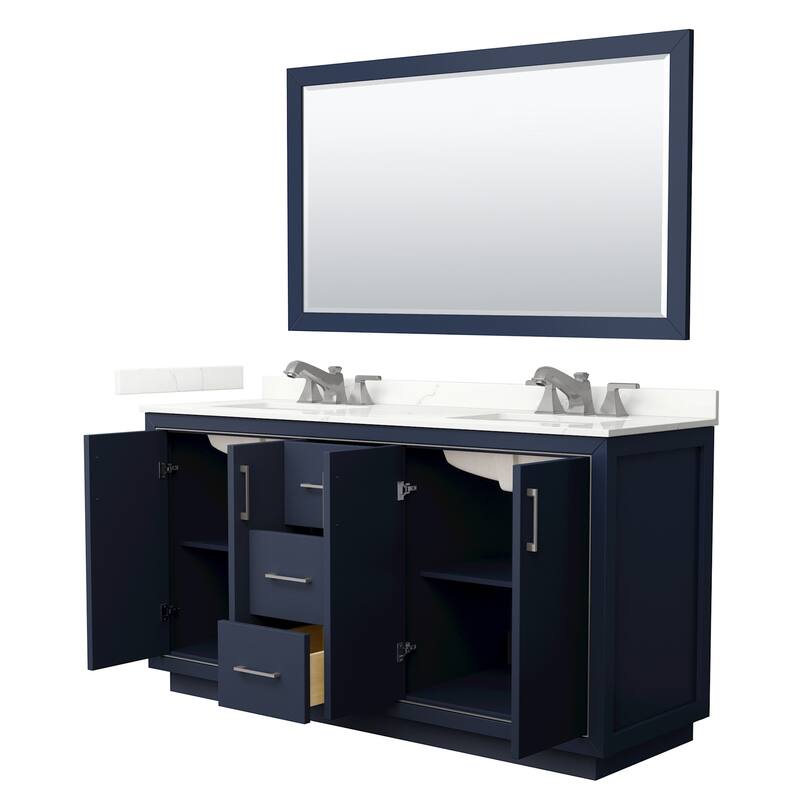 Wyndham Collection WCF111166D-QTZ-US3M58 Icon 66" Free Standing Double