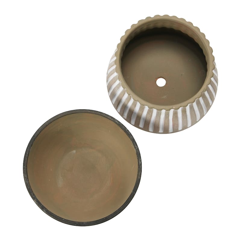 S/2 Terra cotta Pots w Saucers