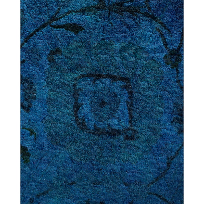 Fine Vibrance One-of-a-Kind Hand-Knotted Area Rug - Blue, 6' 1" x 9' 2" - 6' 1" x 9' 2"