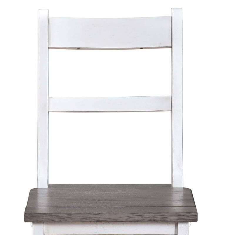 Solid Wood Foldable Ladderchair - Antique White