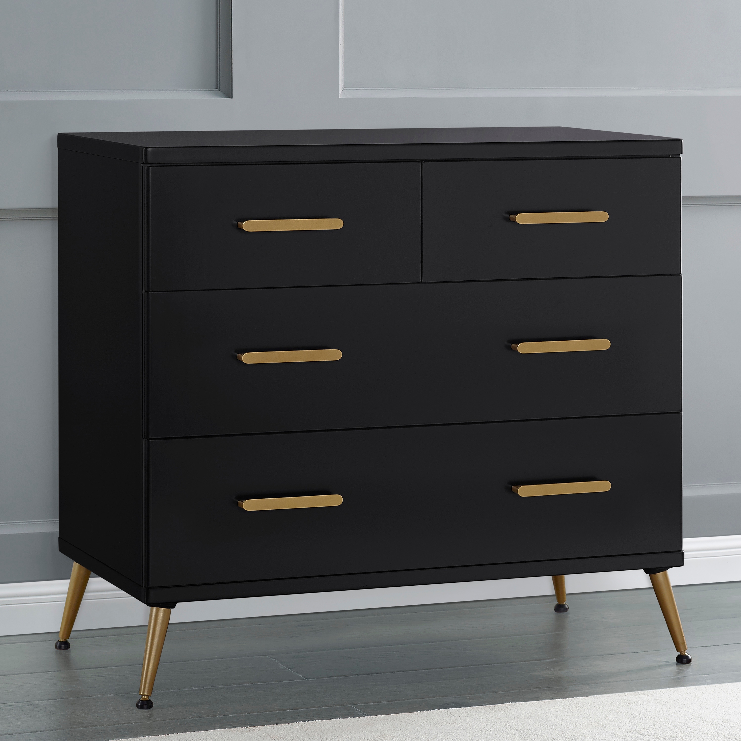 childrens black dresser California 3 Drawer Combo Dresser main image 0