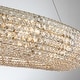preview thumbnail 6 of 5, 18-Light Glam Crystal Halo 41" Silver Leaf Chandelier With Crystal Beads Accents - W 41.3"