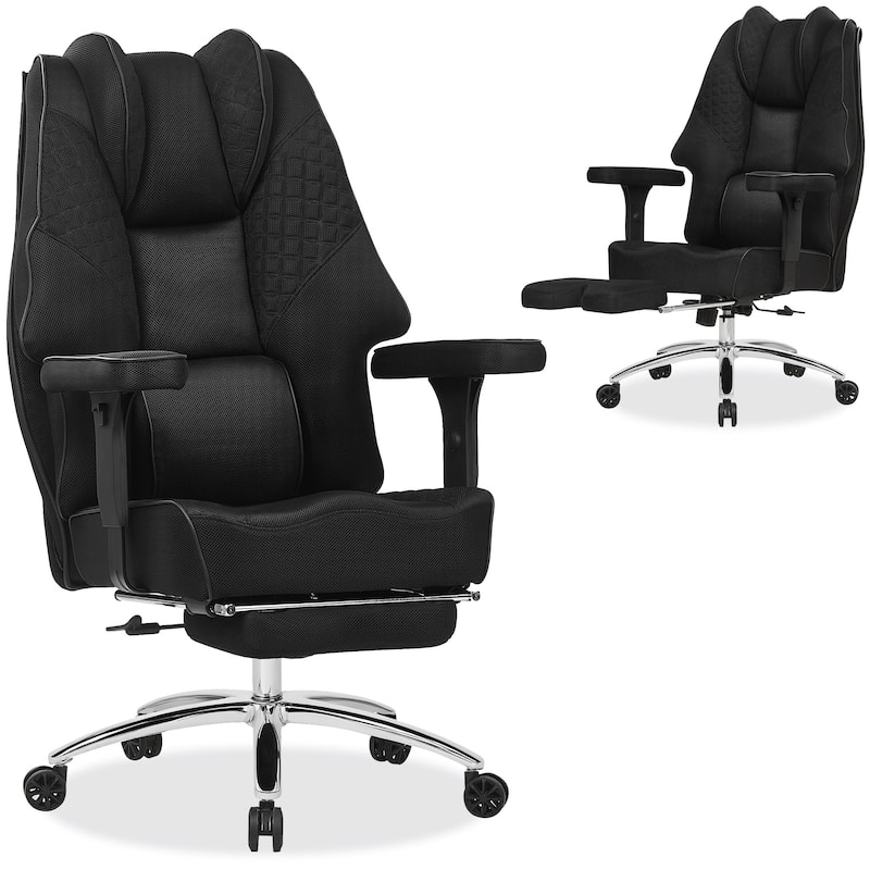 Gaming Chair,Office Chair with Pocket Spring Lumbar Support, Ergonomic Comfortable Wide Office Desk Computer Chair