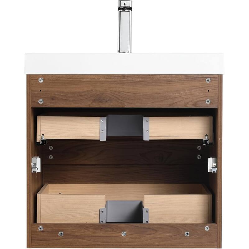 Blossom All Wood Wall Mounted Floating Bathroom Vanity with Sink