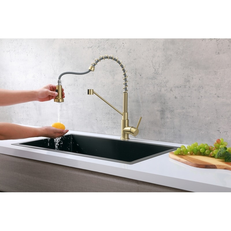 Indigo Home Single Handle Pull Down Sprayer Kitchen Faucet