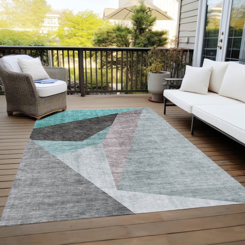 Machine Washable Indoor/ Outdoor Chantille Contemporary Dimensions Rug