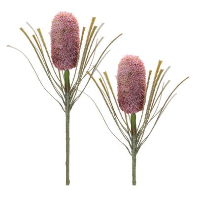 Artificial Protea Floral Stem Spray - 28.75" - Pink - Set of 6
