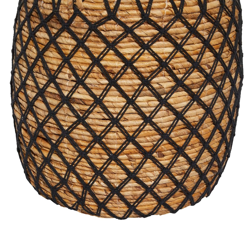 Brown Banana Leaf Coastal Storage Basket (Set of 2)